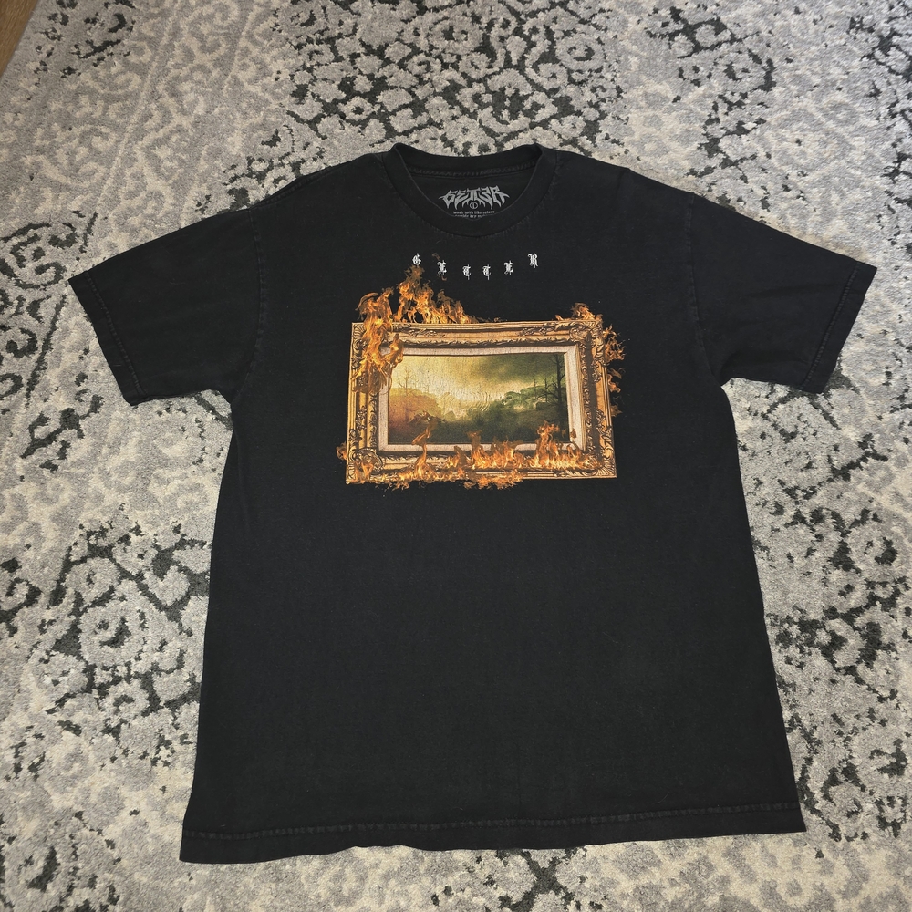 Black Getter Tour T-Shirt with Burning Frame Design